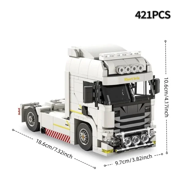 Semi Truck & Refrigerated Trailer Building Block Set