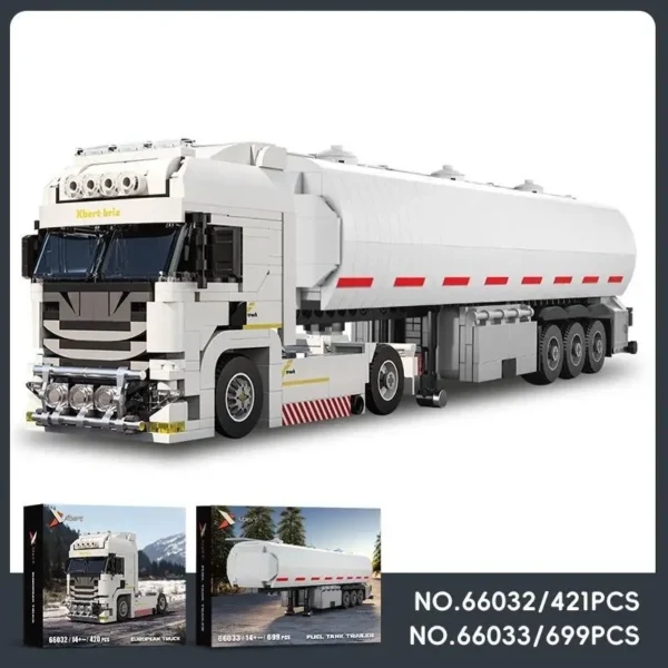 Semi Truck & Refrigerated Trailer Building Block Set